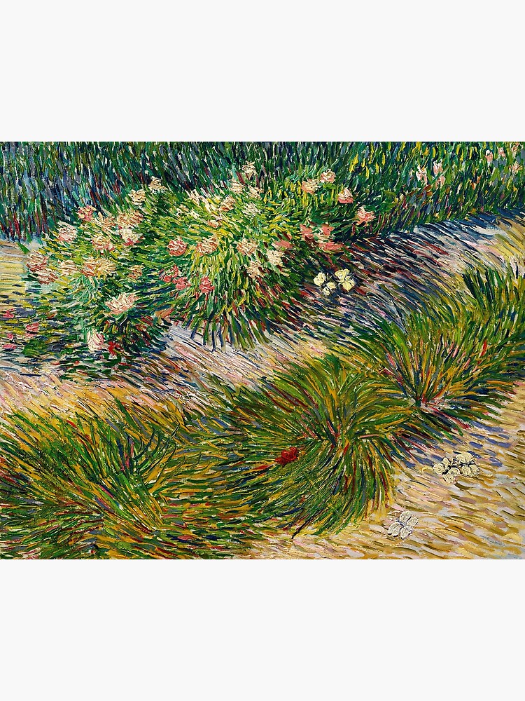 Vincent Van Gogh Grass And Butterflies 1887 Poster By Irinapol