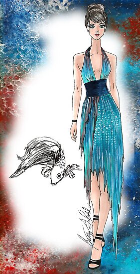 fish inspired dresses