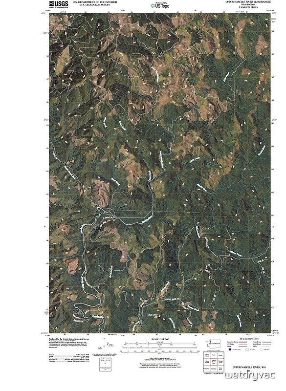 "USGS Topo Map Washington State WA Upper Naselle River 20110502 TM
