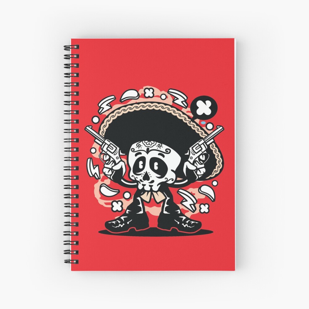 Cuaderno De Espiral Personaje De Dibujos Animados De Mariachi Gunner