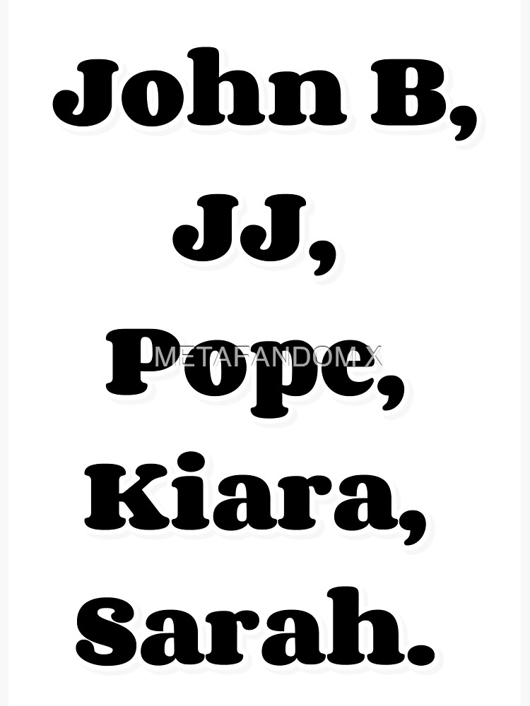 Outer Banks John B Jj Pope Kiara Sarah Canvas Print For Sale By
