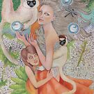 Mother Universe with Daughter Earth and the Lemurs by Laura J. Holman