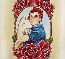 Rosie with Roses by Alivia Marie