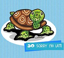 Turtle Belated Birthday Card by offleashart