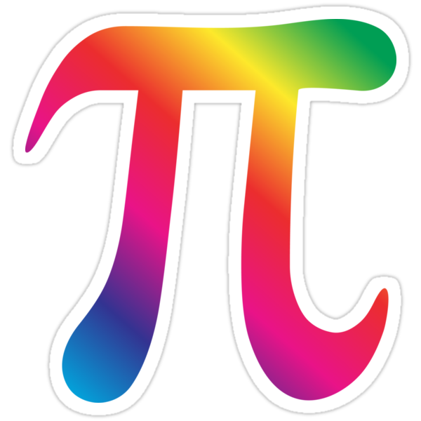 Colorful Pi Symbol Stickers By Mhea Redbubble