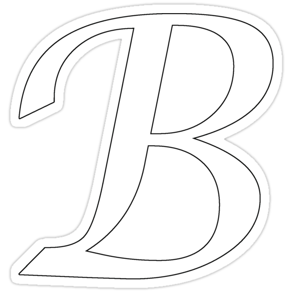 "Calligraphy Letter "B"" Stickers By Richard Heby | Redbubble