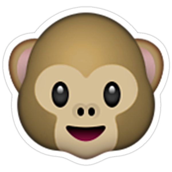 Monkey Emoji Stickers By Emoji Redbubble