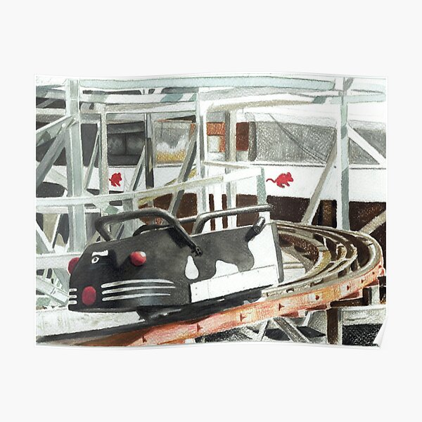 Wild Mouse Blackpool Pleasure Beach Poster By Lorraine164 Redbubble