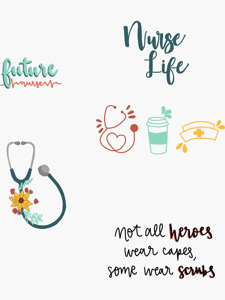 Nurse Life Sticker Pack Sticker For Sale By Grenellk Redbubble