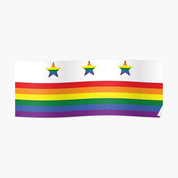 Washington Dc Gay Pride Parade Rainbow Flag Poster By Michelle Mmb