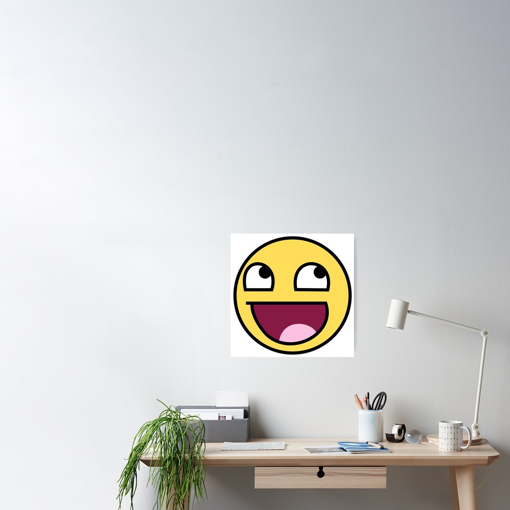 Original Lol Face Emoji Poster For Sale By Winkham Redbubble