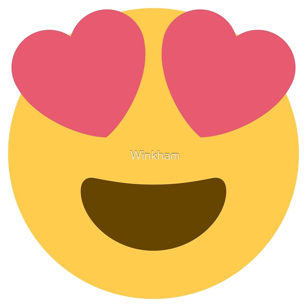 Smiling Face With Heart Shaped Eyes Emoji By Winkham Redbubble