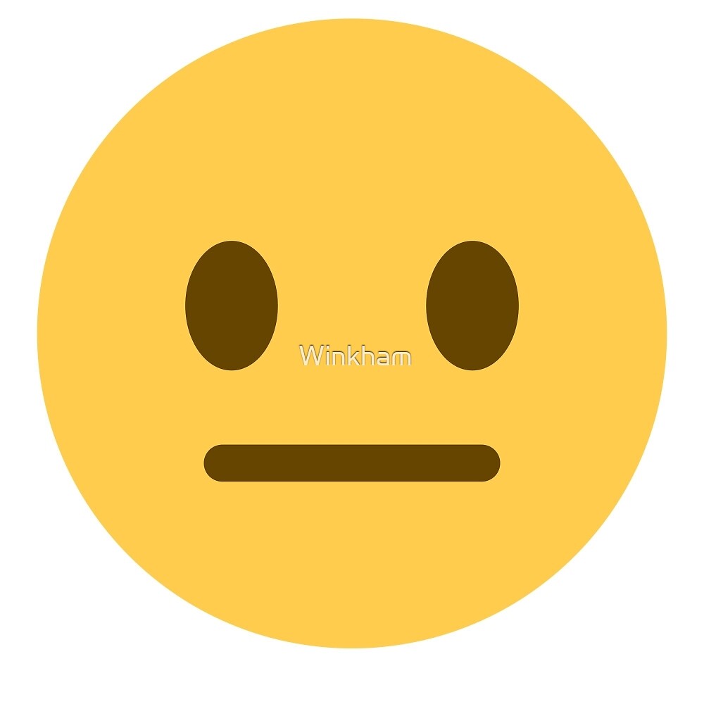 Neutral Face Emoji By Winkham Redbubble