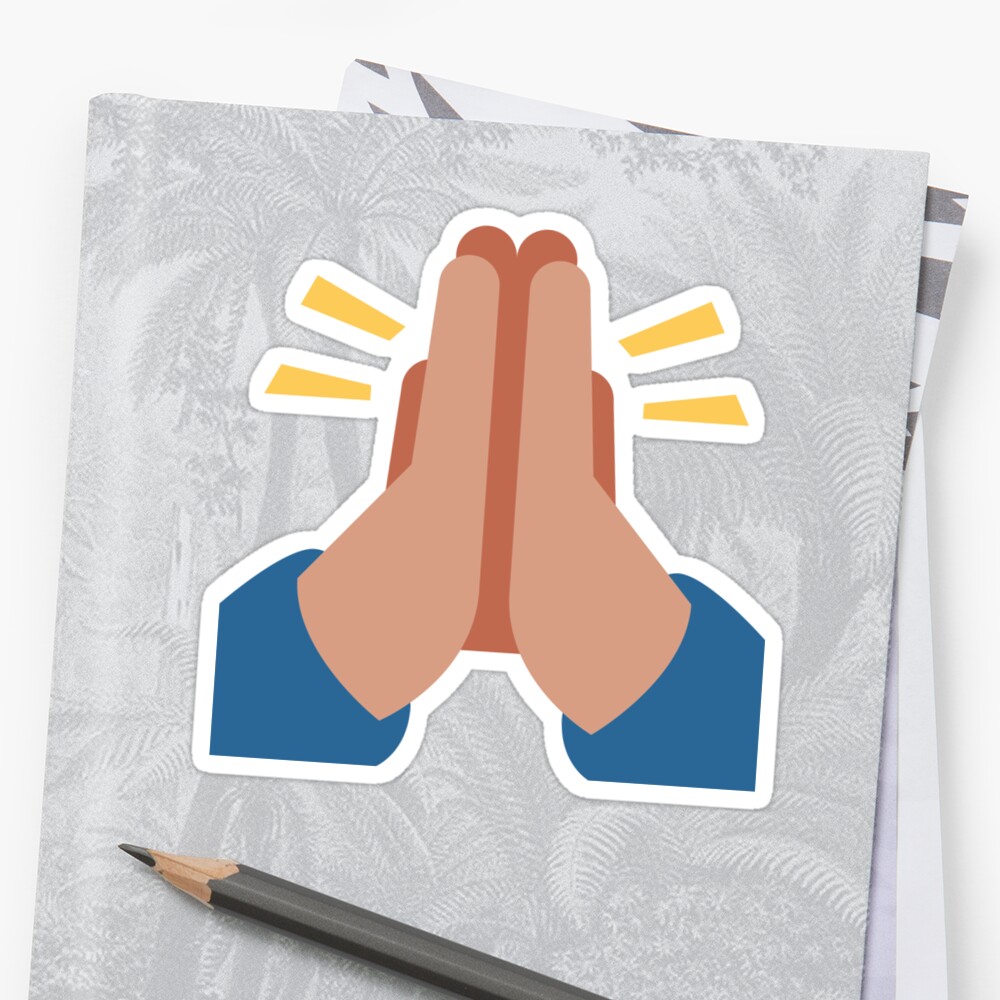 Praying Hands Emoji Sticker By Winkham Redbubble