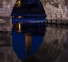 Under the Arch, Ponte Pietra, Adige River, Verona Italy by Cliff Williams