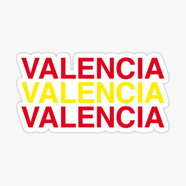 VALENCIA Spanish Flag Sticker By Eyesblau Redbubble