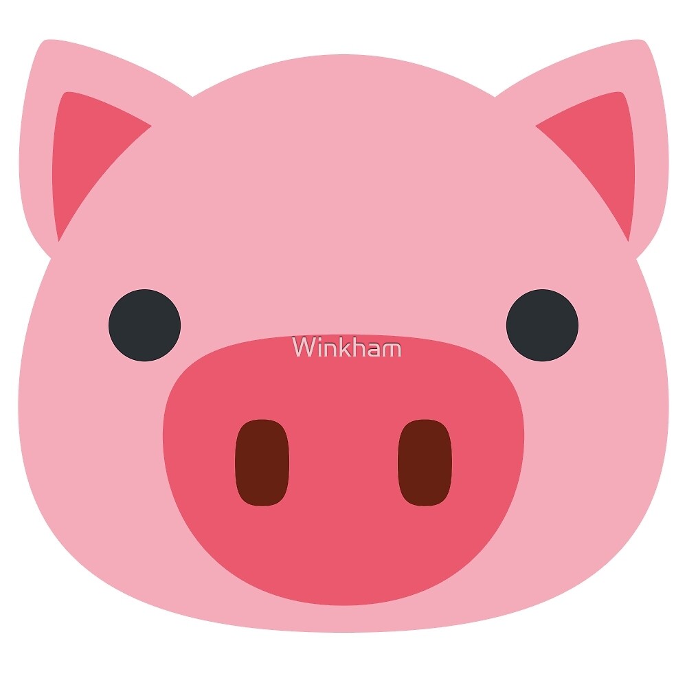 "Pig Face Emoji" by Winkham Redbubble