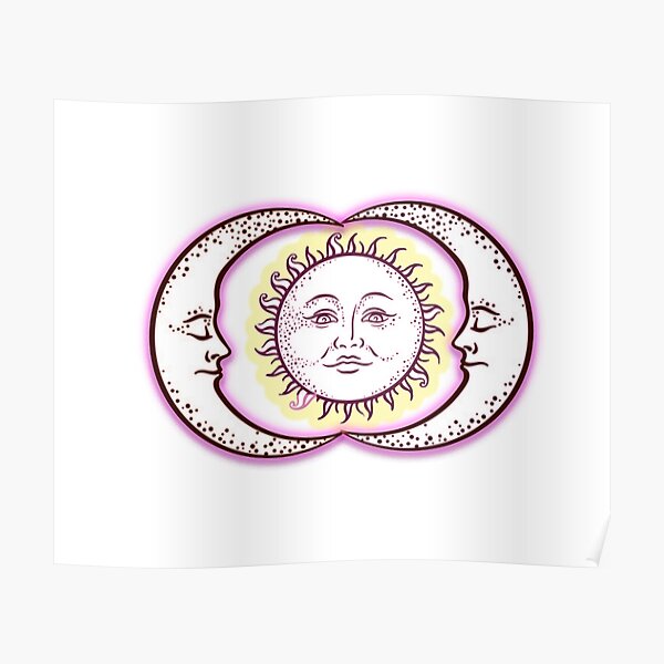 Vintage Solar Eclipse Sun And Moon T Shirt Poster For Sale By Yagami