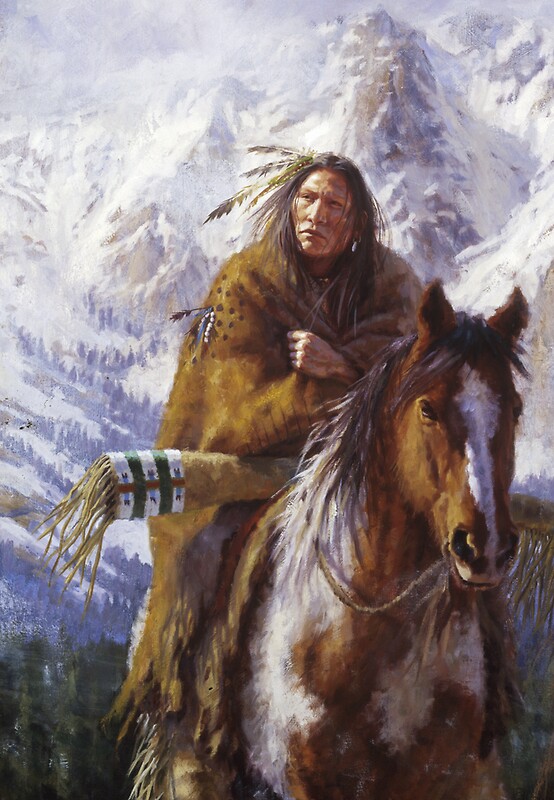 "Warriors of the High Country, Ute, Native American paintings, James