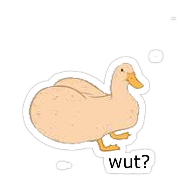 Duck Butt Stickers By Awsnapwatchthis Redbubble 