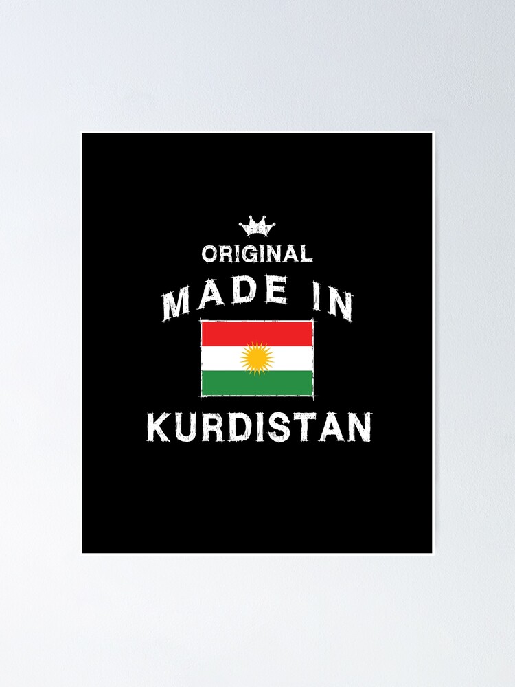 Made In Kurdistan Kurdisch Flagge Fahne Poster Von Geogdesigns