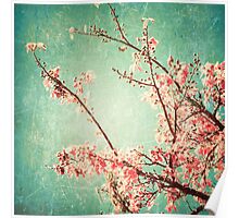 quot pink autumn leafs on blue textured sky vintage nature photography quot posters by andreka redbubble quot pink autumn leafs on blue textured sky vintage nature photography quot posters by andreka redbubble