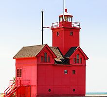 Holland, Michigan Big Red Lighthouse by Kenneth Keifer