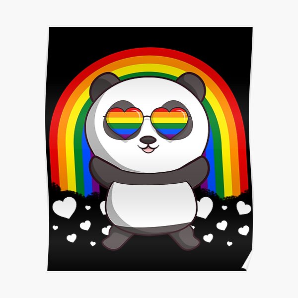 Gay Pride Rainbow LGBT Panda Bear Poster For Sale By Fatamyfan1