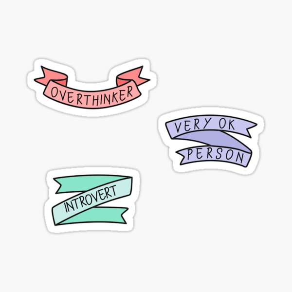 Introvert Starter Pack Pastel Aesthetic Sticker By Wiseowl