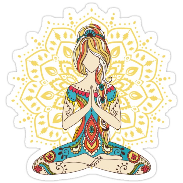 Yoga Om Chakras Mindfulness Meditation Zen Stickers By Yogaclothes