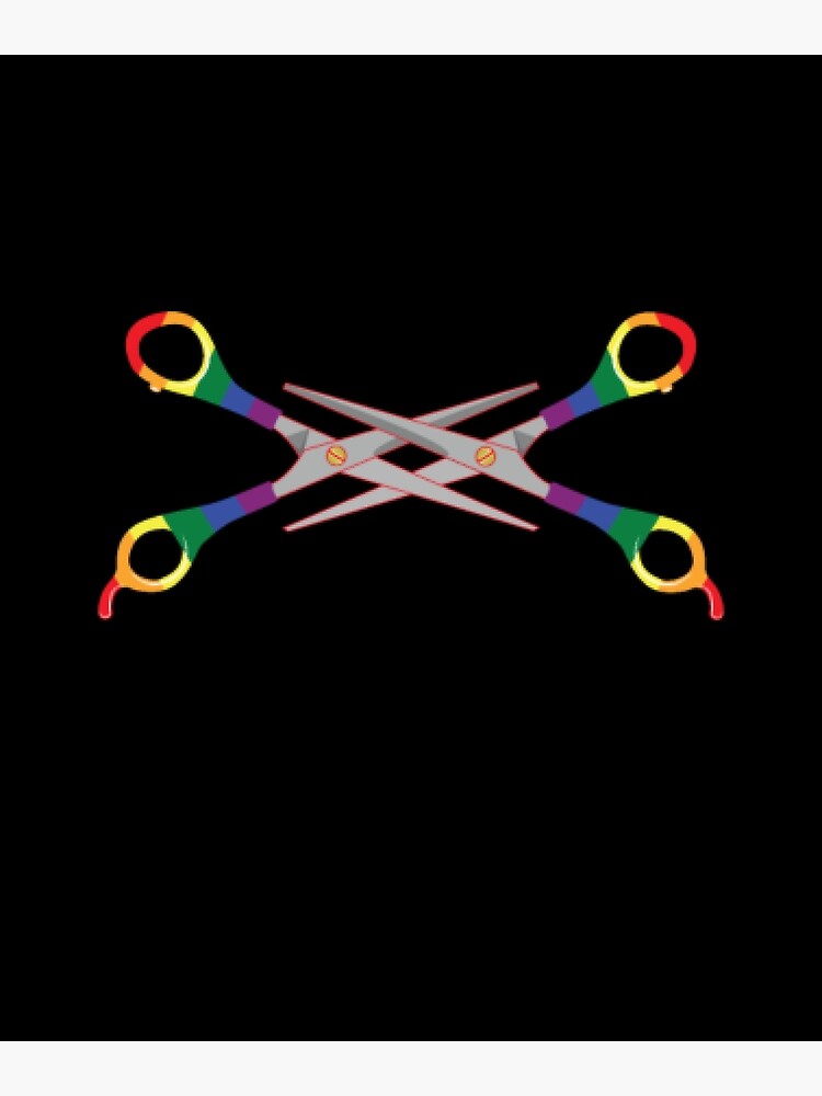 Lgbt Lesbian Scissors Gaypride Rainbow Gift Poster By TedWheeler21
