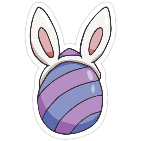 bunny ears sticker