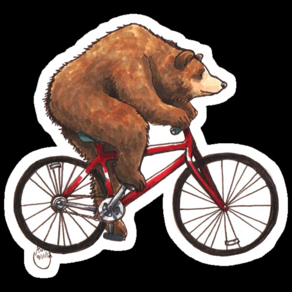 teddy bear on a bike