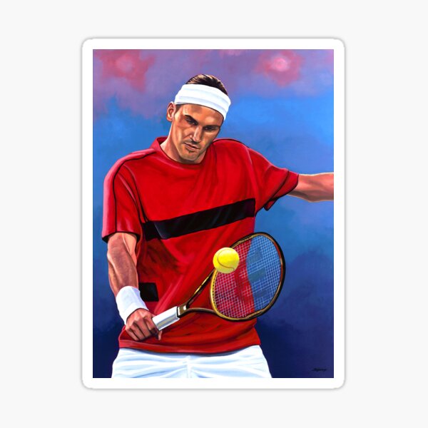 The Swiss Maestro Roger Federer Sticker By Paulmeijering Redbubble