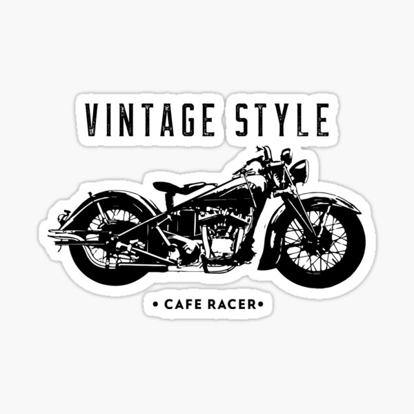 Vintage Cafe Racer Motorcycle Sticker For Sale By ThrowBack Clot