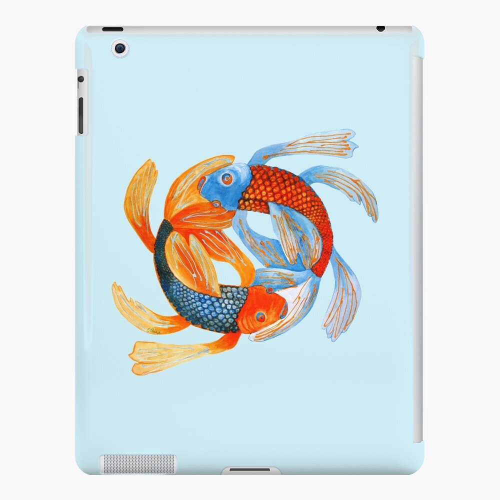 Funda Y Vinilo Para Ipad Peces De Colores Nadando En Un C Rculo De