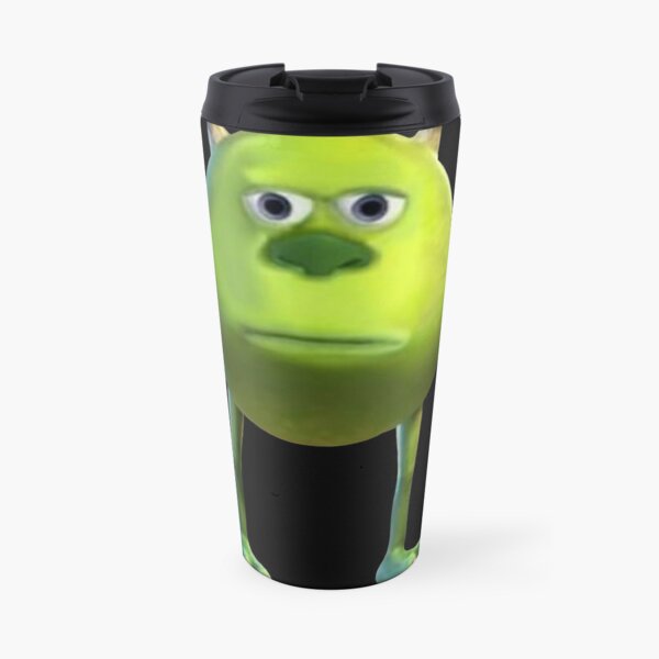 Mike Wazowski Sulivan Face Meme Travel Mug By Goath Redbubble