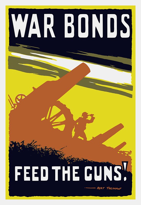 war-bonds-feed-the-guns-ww1-stickers-by-warishellstore-redbubble