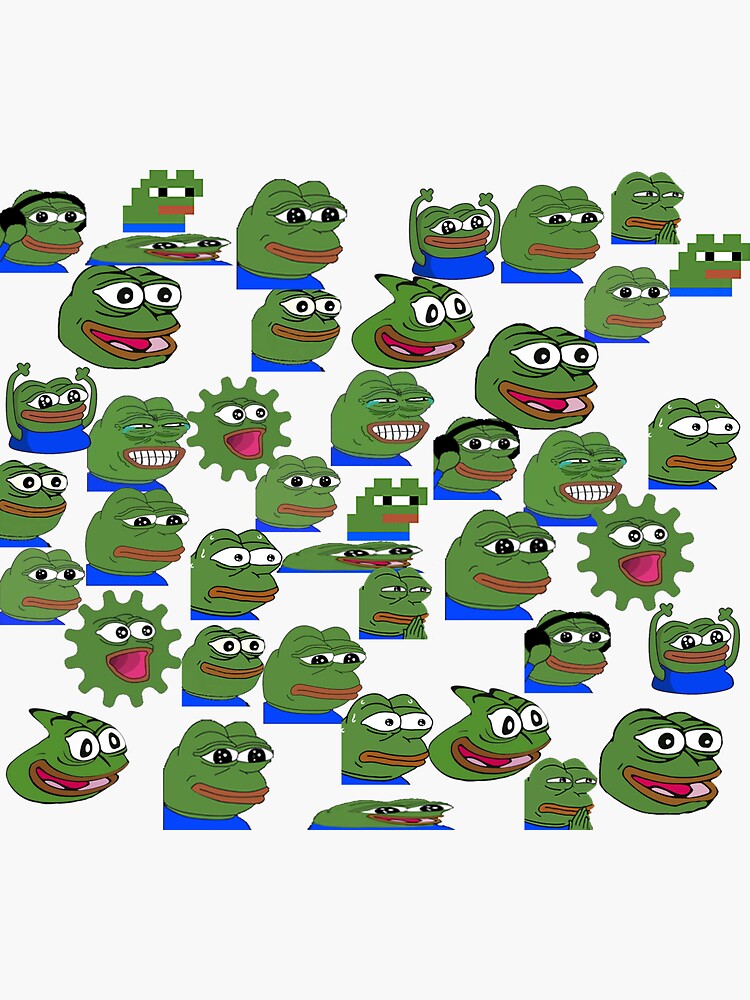 Xqc S Pepe Emotes Sticker For Sale By Shirtfrog Redbubble