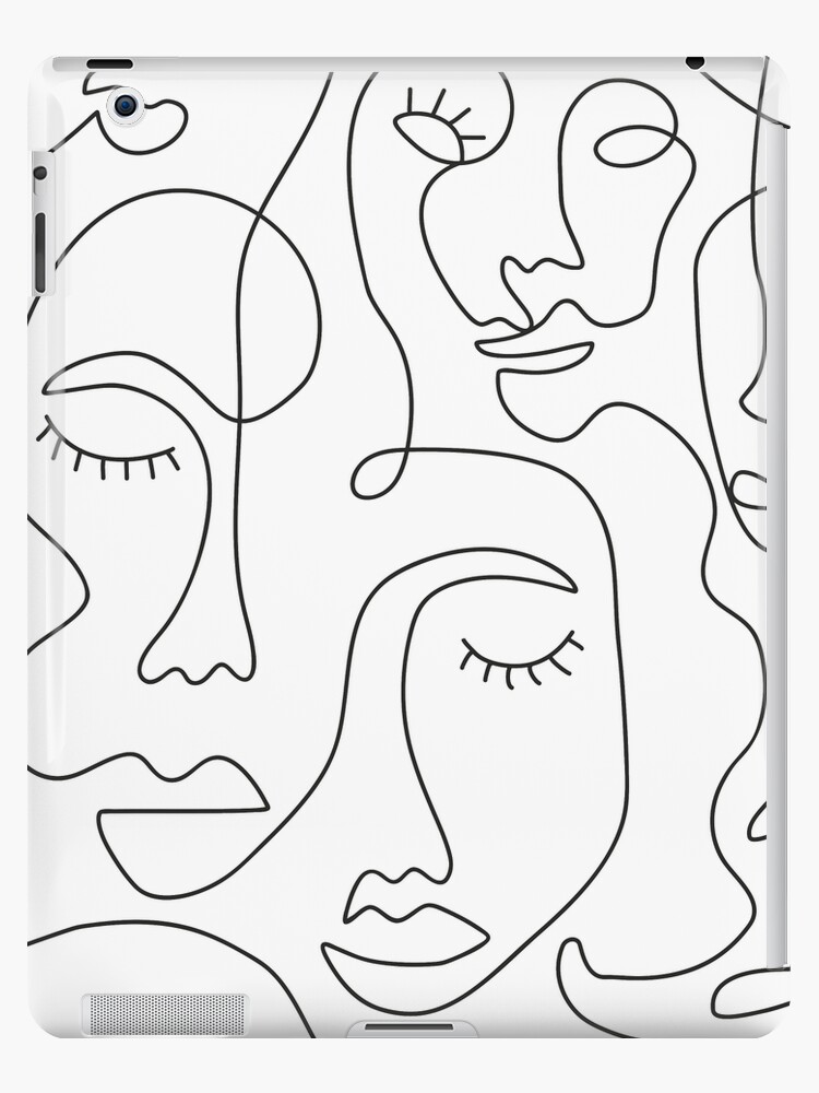 Coque et skin adhésive iPad for Sale avec l œuvre Visages abstraits