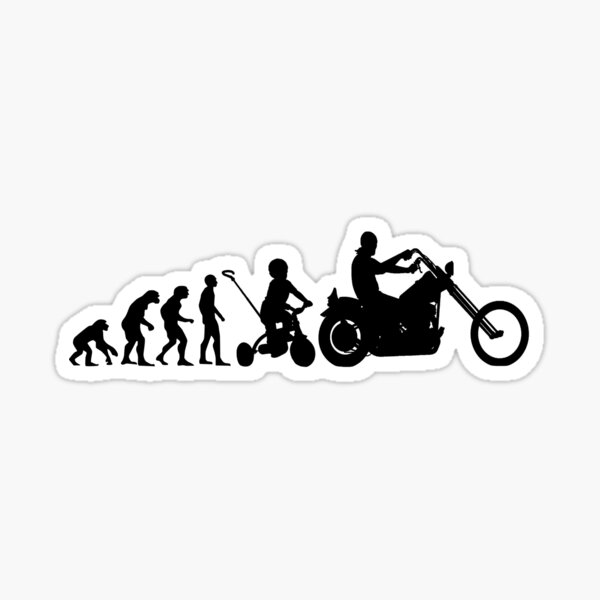 Motorcycle Evolution Sticker By Hottehue Redbubble