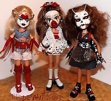 Heart Face Zipper Face, and Skully by deviantdolls