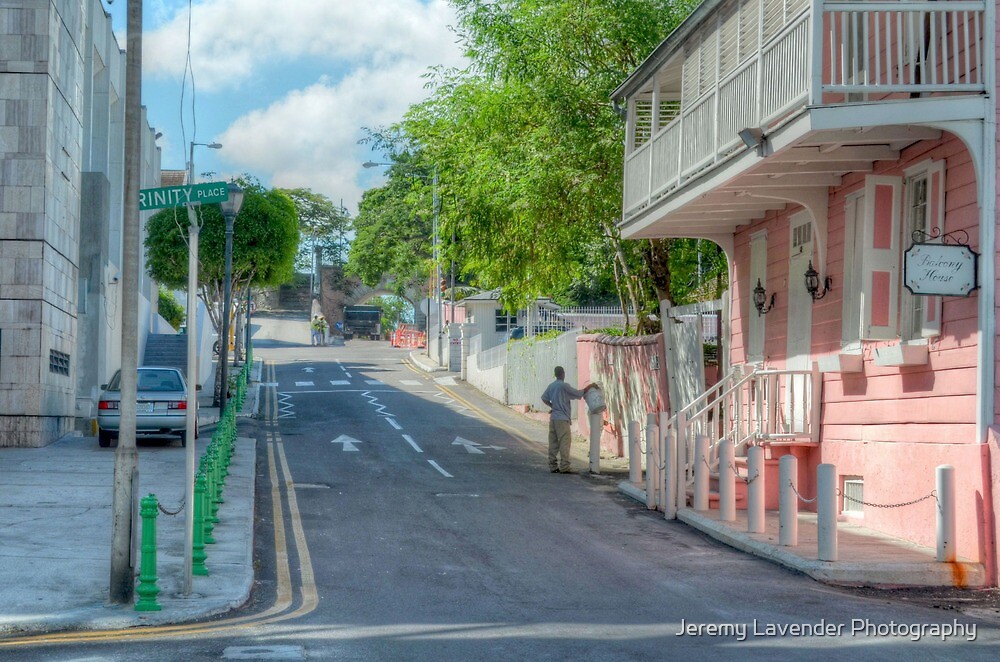 "Market Street at Trinity Place in Downtown Nassau, The Bahamas" by