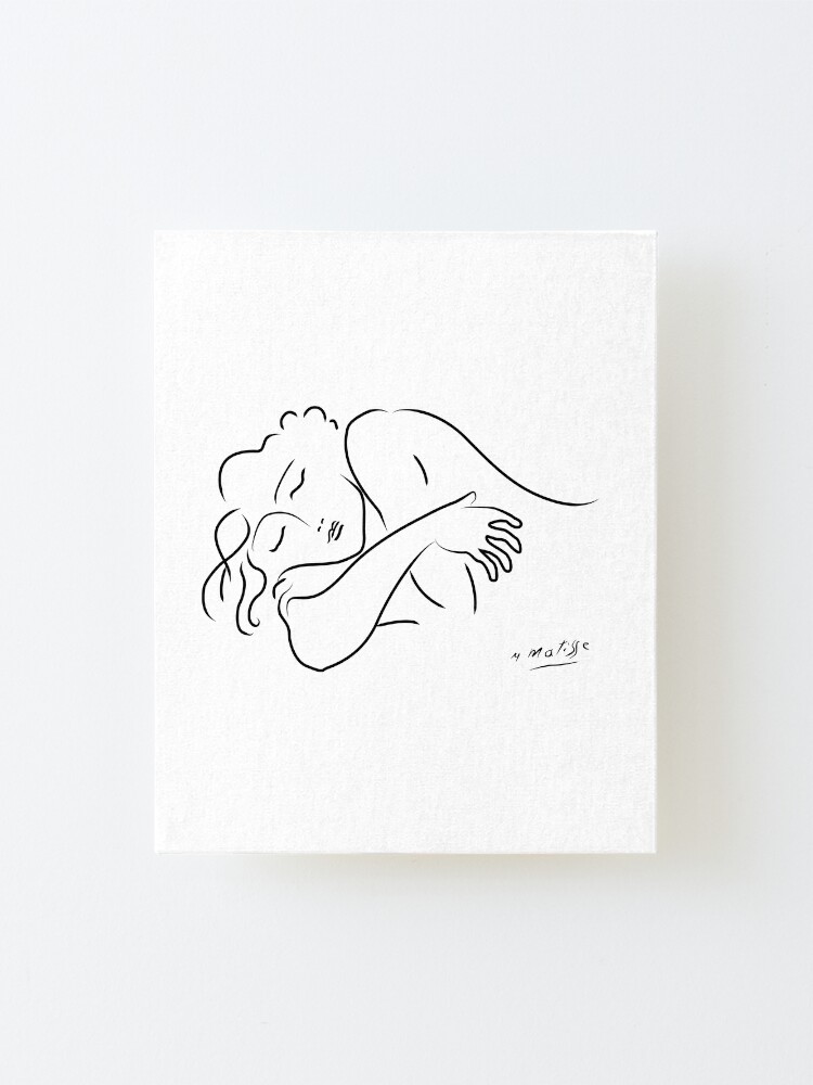 Henri Matisse Sleeping Nude Woman Matisse Drawing Mounted Print