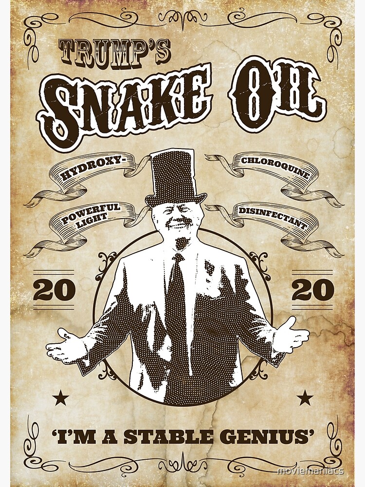 Trump Snake Oil Salesman Vintage Poster Poster For Sale By