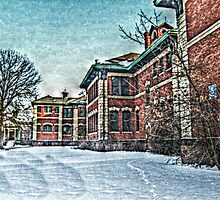 Building 5 In the Snow, Overbrook Psychiatric Hospital by Jane Neill-Hancock