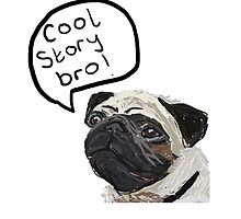 Cool Story Bro Pug Illustration by EmmaCossey