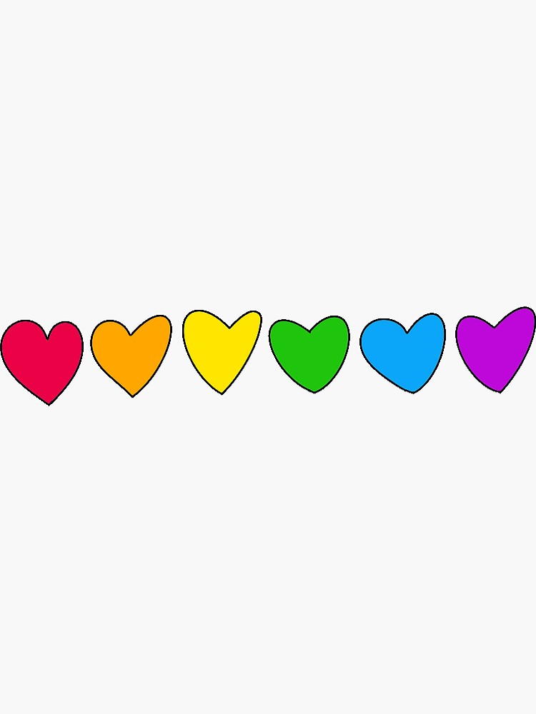 Gay Pride Flag Heart Stickers Sticker For Sale By Kissywara Redbubble