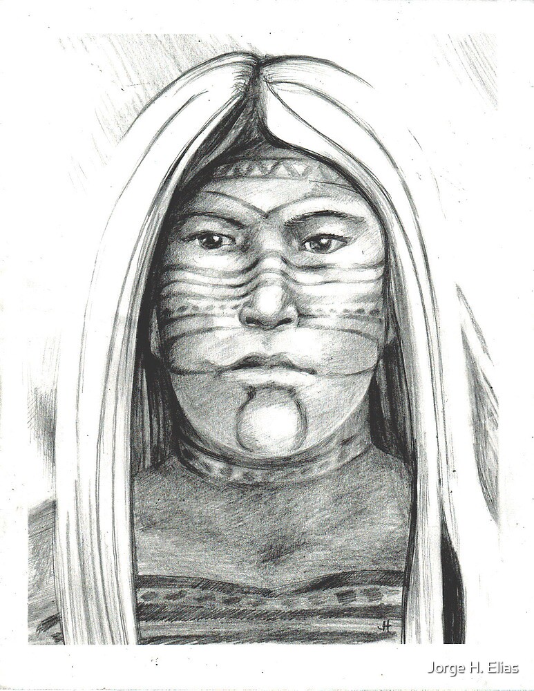 Borrado Indian woman by <b>Jorge H. Elias</b> - flat,1000x1000,075,f.u5
