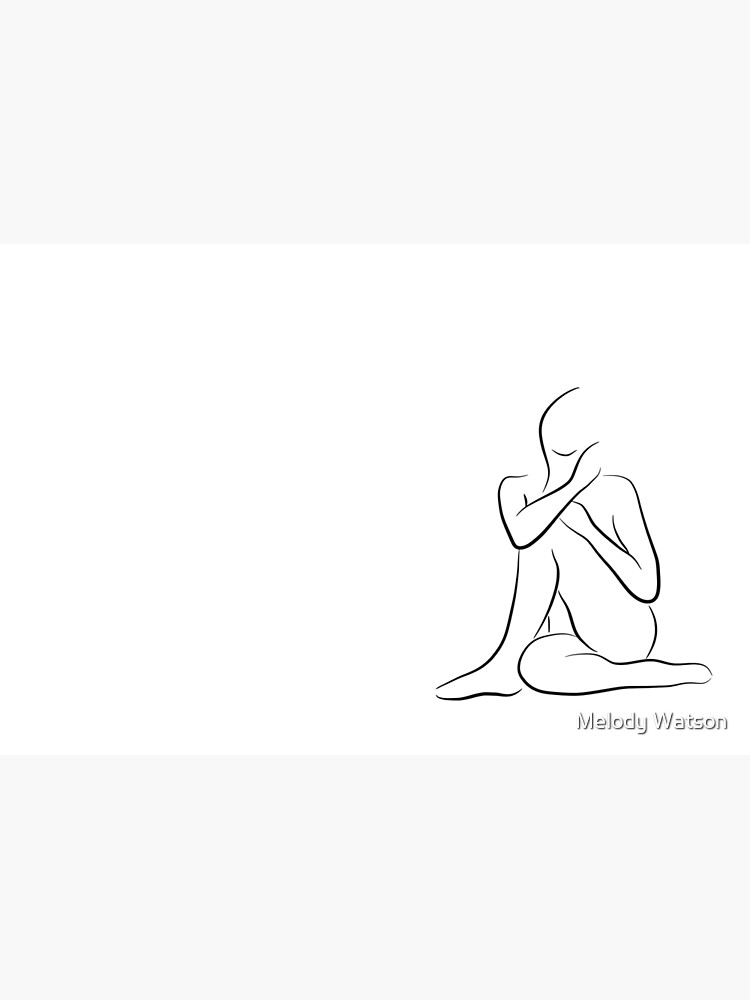 Minimalist Nude Woman Line Drawing Loyal Liliana Hardcover Journal